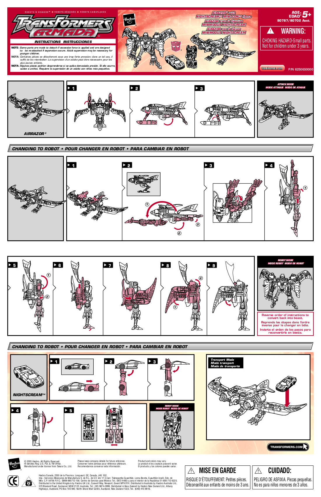 SuperCons Airazor with Nightscream (Transformers, Armada, Autobot